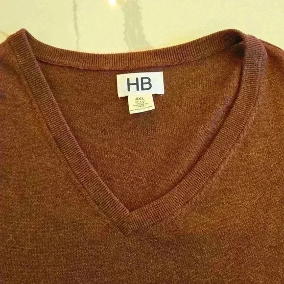 Harbor Bay Mens V Neck Pullover Sweater Vest 100% Cotton 4xl - Picture 3 of 6